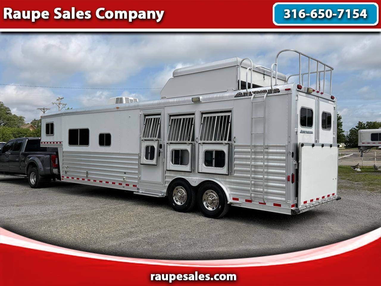 2013 Elite Unknown 3 Horse Slant - 12' Living Quarters - HayPod - Ram