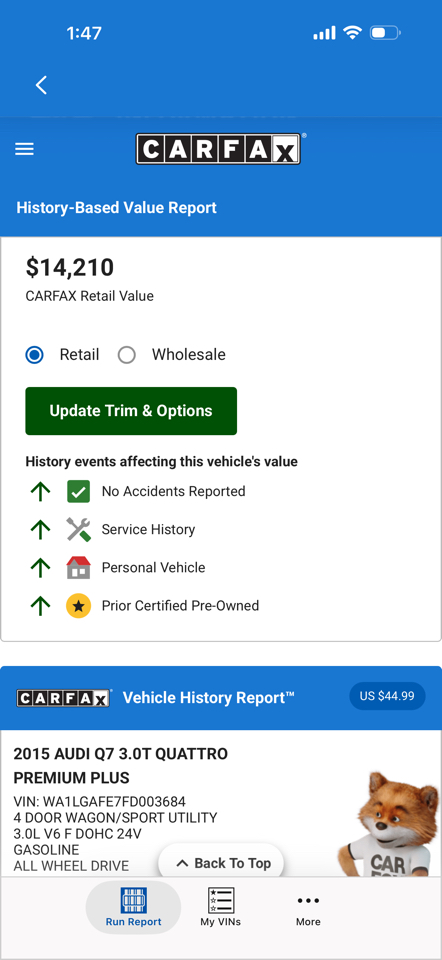 Audi Q7 quattro 4dr 3.0T Premium Plus 2015