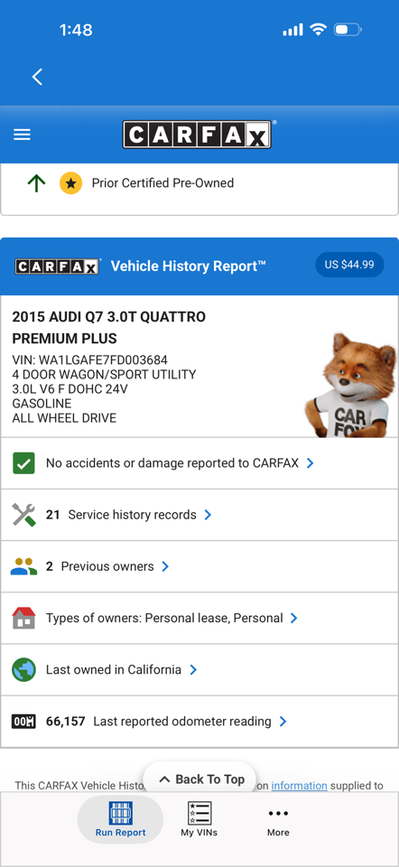 Audi Q7 quattro 4dr 3.0T Premium Plus 2015