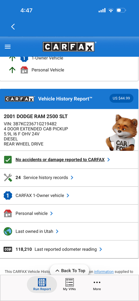 Dodge Ram 2500 4dr Quad Cab 139" WB HD 2001