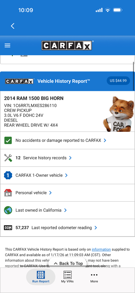 RAM 1500 4WD Crew Cab 140.5" Big Horn 2014