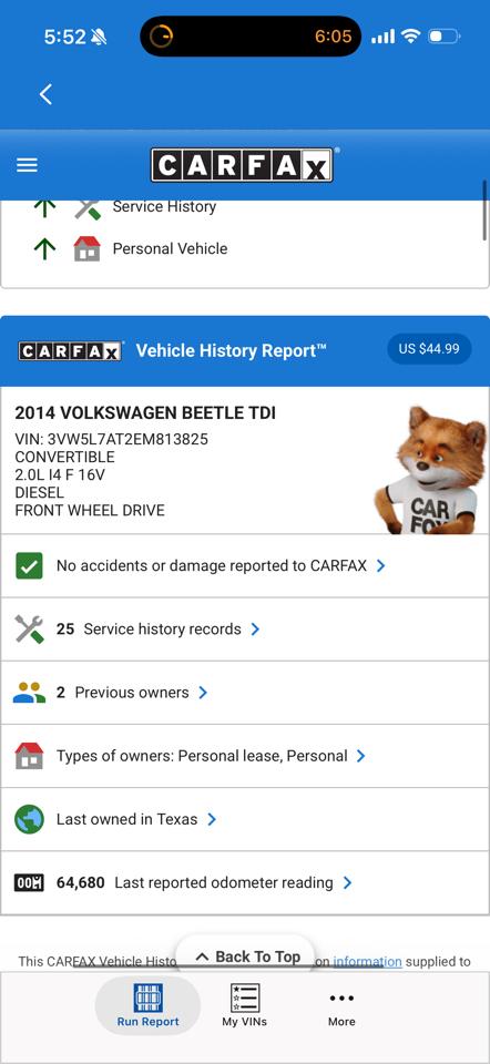 Volkswagen Beetle Convertible 2dr DSG 2.0L TDI 2014