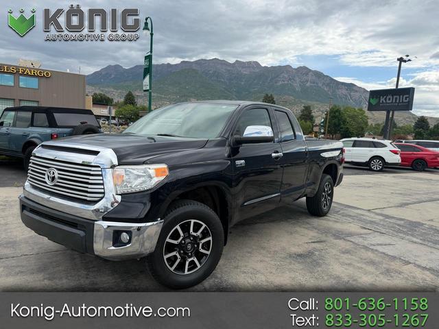 Black 2017 Toyota Tundra Limited Double Cab 5.7L 4WD Pickup Truck Four-Wheel Drive Automatic