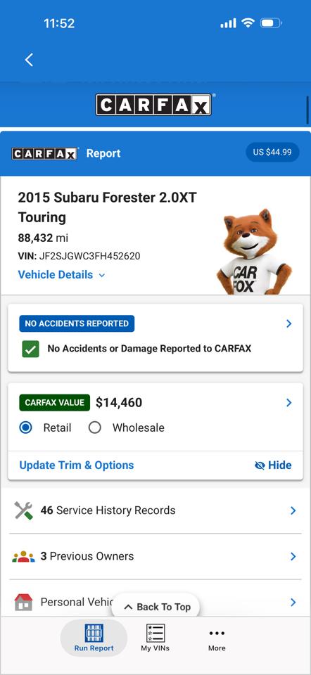 Subaru Forester 4dr CVT 2.0XT Touring 2015