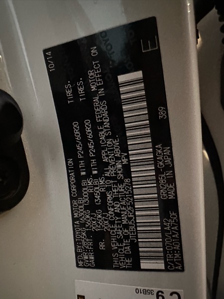 Toyota 4Runner Limited 4WD V6 2015