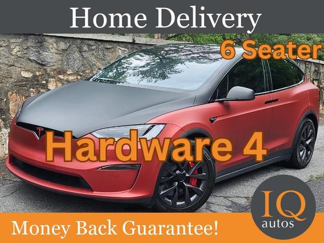 Red/ Black Wrap 2023 Tesla Model X SUV / Crossover All-Wheel Drive Automatic