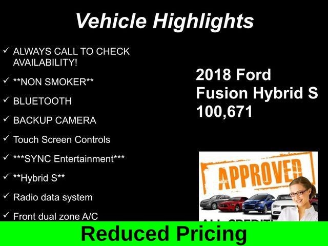 Ford Fusion Hybrid S 2018