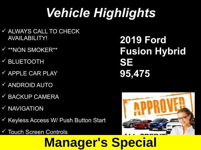 Ford Fusion Hybrid SE 2019