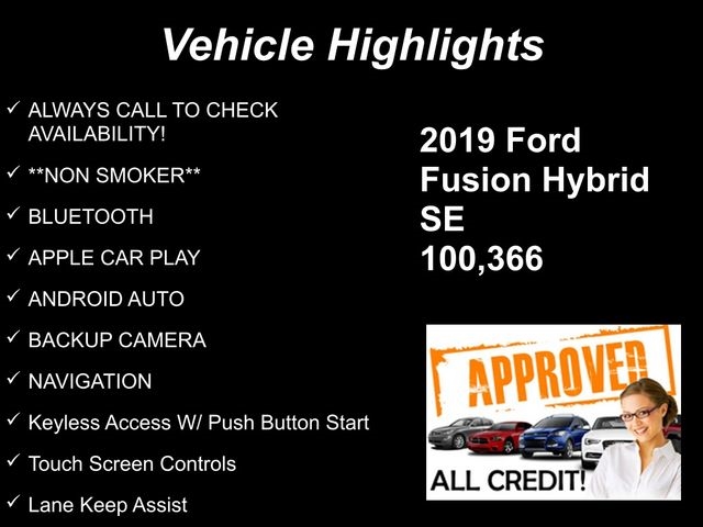 Ford Fusion Hybrid SE 2019 Ford Fusion Hybrid SE 2019
