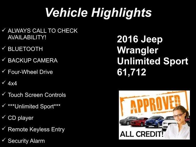 Jeep Wrangler Unlimited Sport 4WD 2016