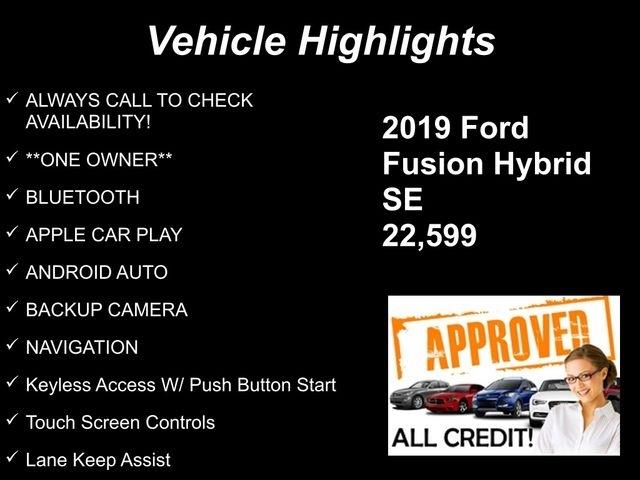 Ford Fusion Hybrid SE 2019