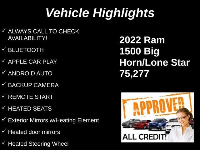 RAM 1500 Big Horn Crew Cab SWB 4WD 2022