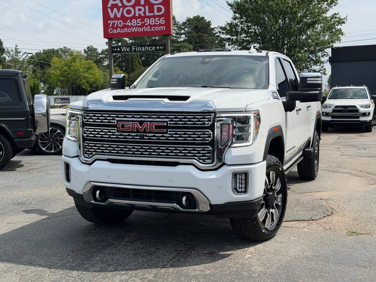Summit White 2023 GMC Sierra 3500HD Denali Crew Cab 4WD Pickup Truck Four-Wheel Drive Automatic