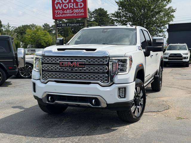 Summit White 2023 GMC Sierra 3500HD Denali Crew Cab 4WD Pickup Truck Four-Wheel Drive Automatic