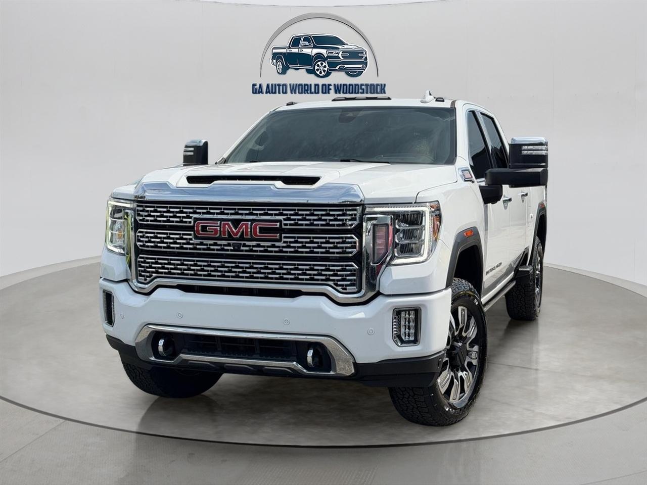 Summit White 2023 GMC Sierra 3500HD Denali Crew Cab 4WD Pickup Truck Four-Wheel Drive Automatic