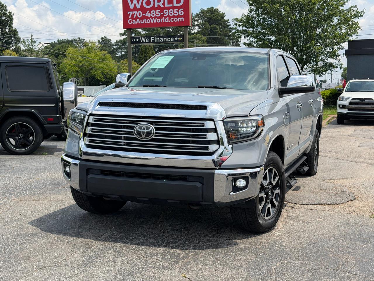 Gray 2021 Toyota Tundra Limited CrewMax 4WD Pickup Truck Four-Wheel Drive Automatic
