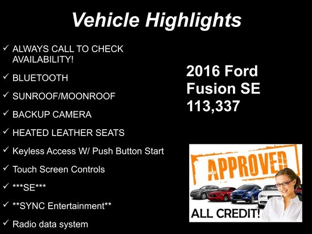 Ford Fusion SE 2016