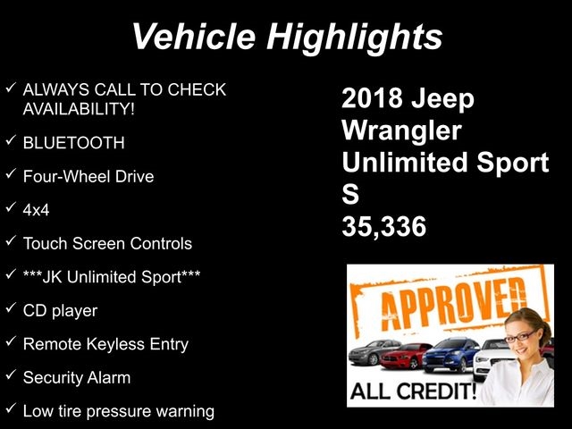Jeep Wrangler JK Unlimited Sport 4WD 2018