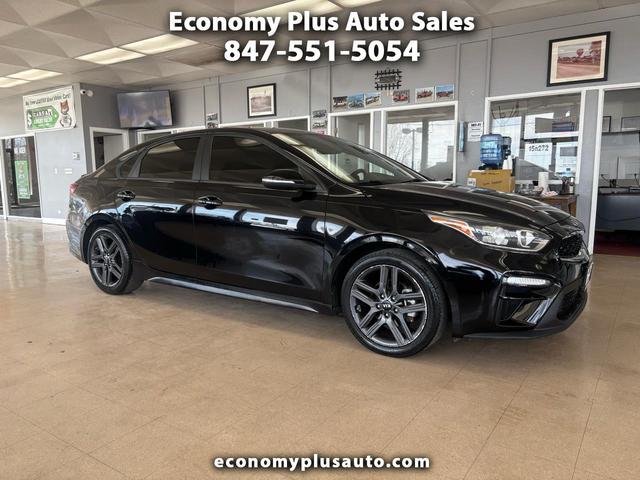 Black 2020 Kia Forte Sedan Front-Wheel Drive Continuously Variable Transmission
