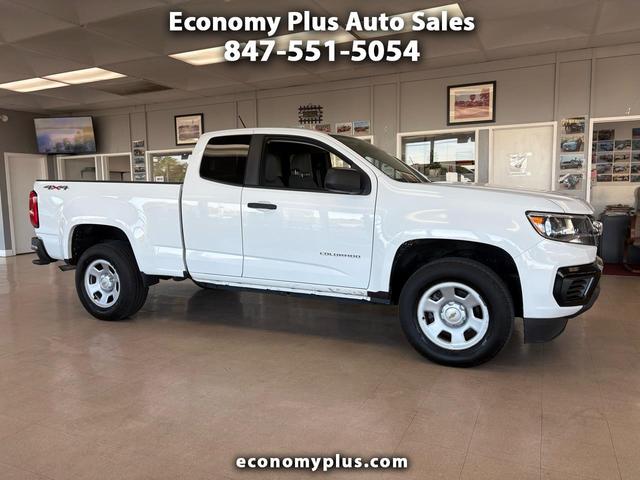 White 2022 Chevrolet Colorado Work Truck Extended Cab 4WD Pickup Truck Four-Wheel Drive Automatic
