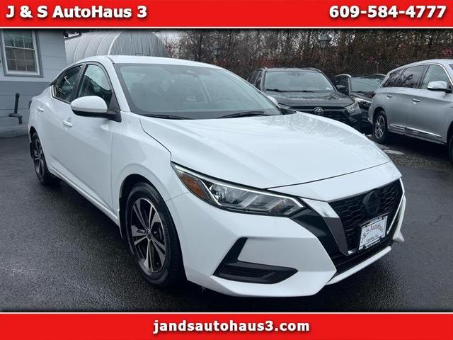 White 2022 Nissan Sentra SV FWD Sedan Front-Wheel Drive Automatic