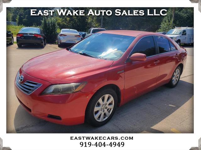 Red 2007 Toyota Camry Hybrid Sedan Front-Wheel Drive Automatic