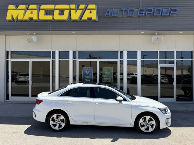 White 2024 Audi A3 Sedan Front-Wheel Drive Automatic