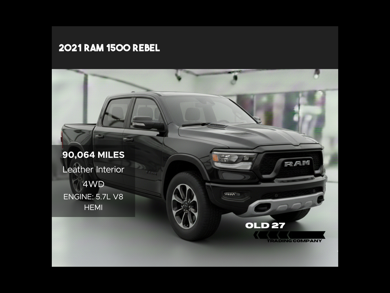 2021 RAM 1500 Rebel 4x4 Crew Cab 5'7" Box