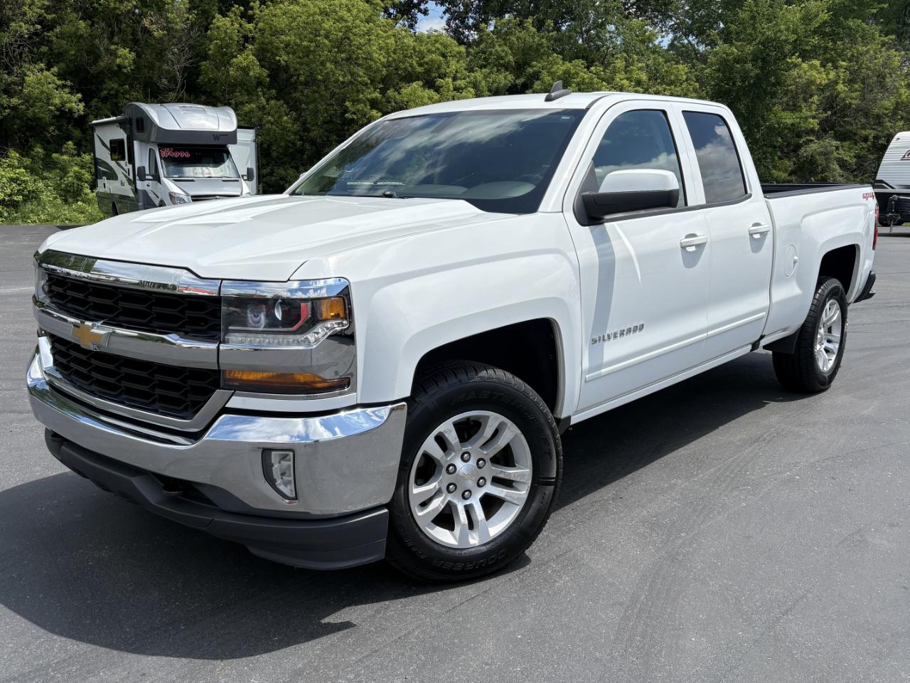 White 2018 Chevrolet Silverado 1500 Pickup Truck Four-Wheel Drive Automatic