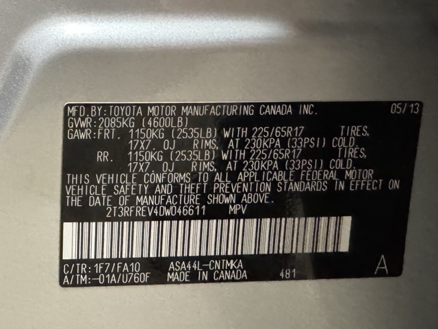 Toyota RAV4 XLE AWD 2013 Toyota RAV4 XLE AWD 2013