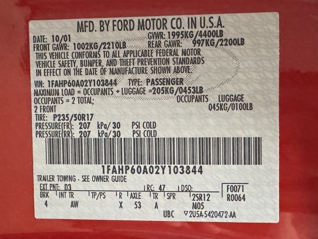 Ford Thunderbird Deluxe 2002