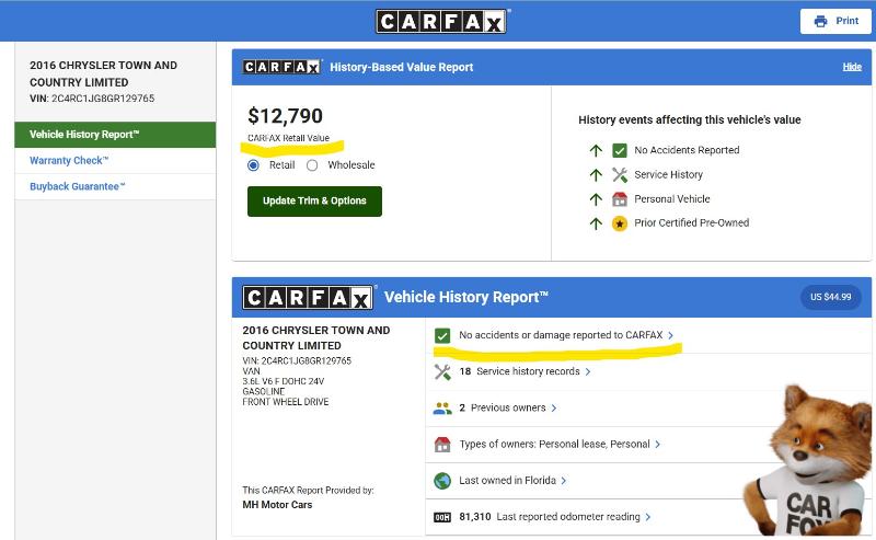 Chrysler Town & Country  2016