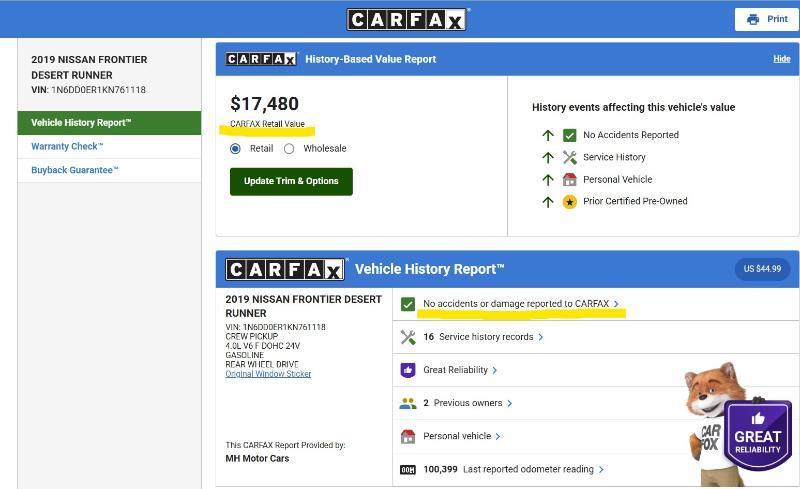 Nissan Frontier  2019