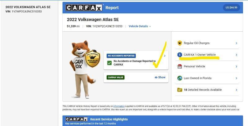 Volkswagen Atlas  2022