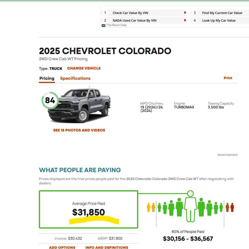 Chevrolet Colorado  2025