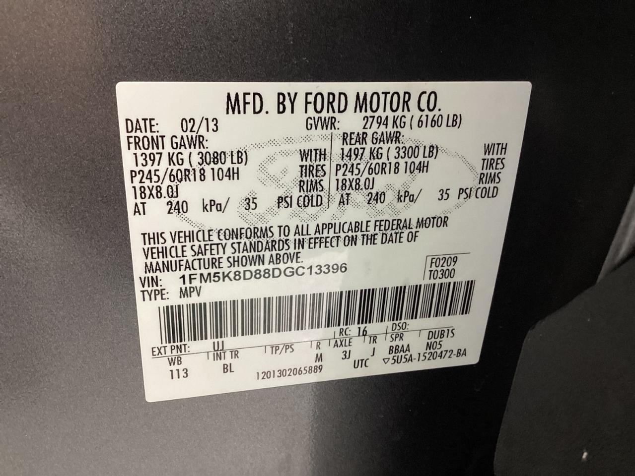 Ford Explorer 4WD 4dr XLT 2013