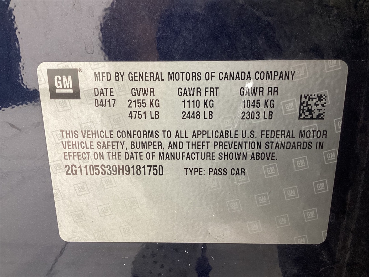 Chevrolet Impala 4dr Sdn LT w/1LT 2017