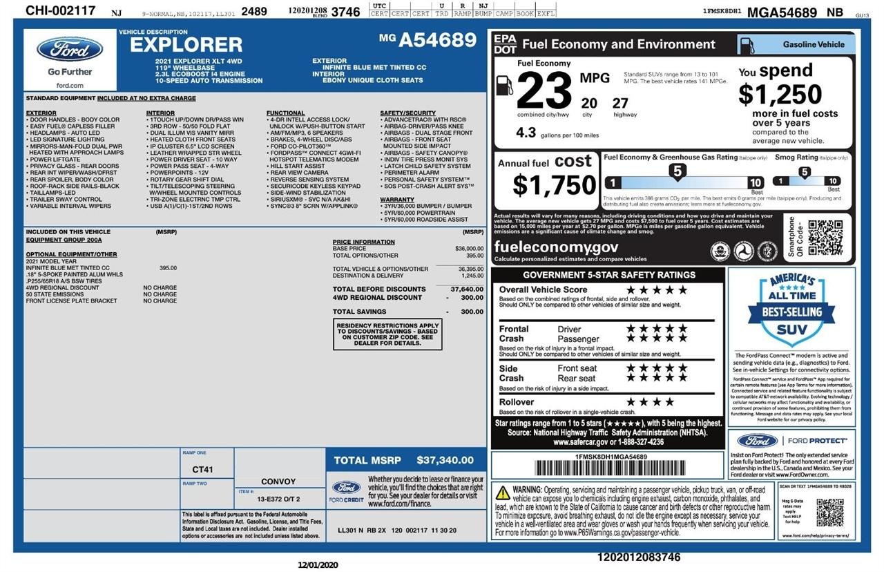 Ford Explorer XLT 4WD 2021