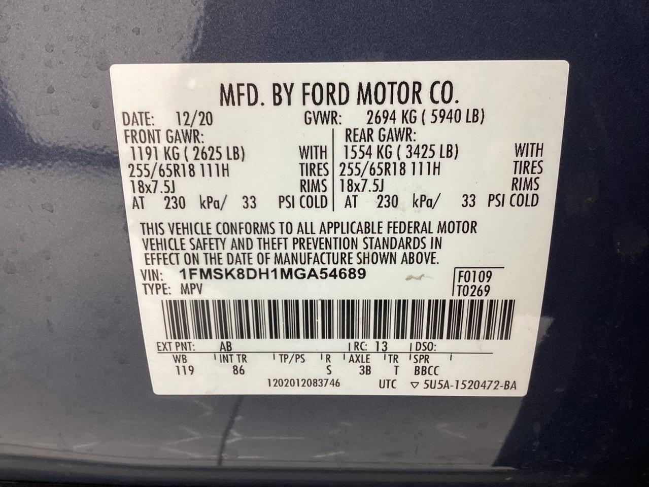 Ford Explorer XLT 4WD 2021