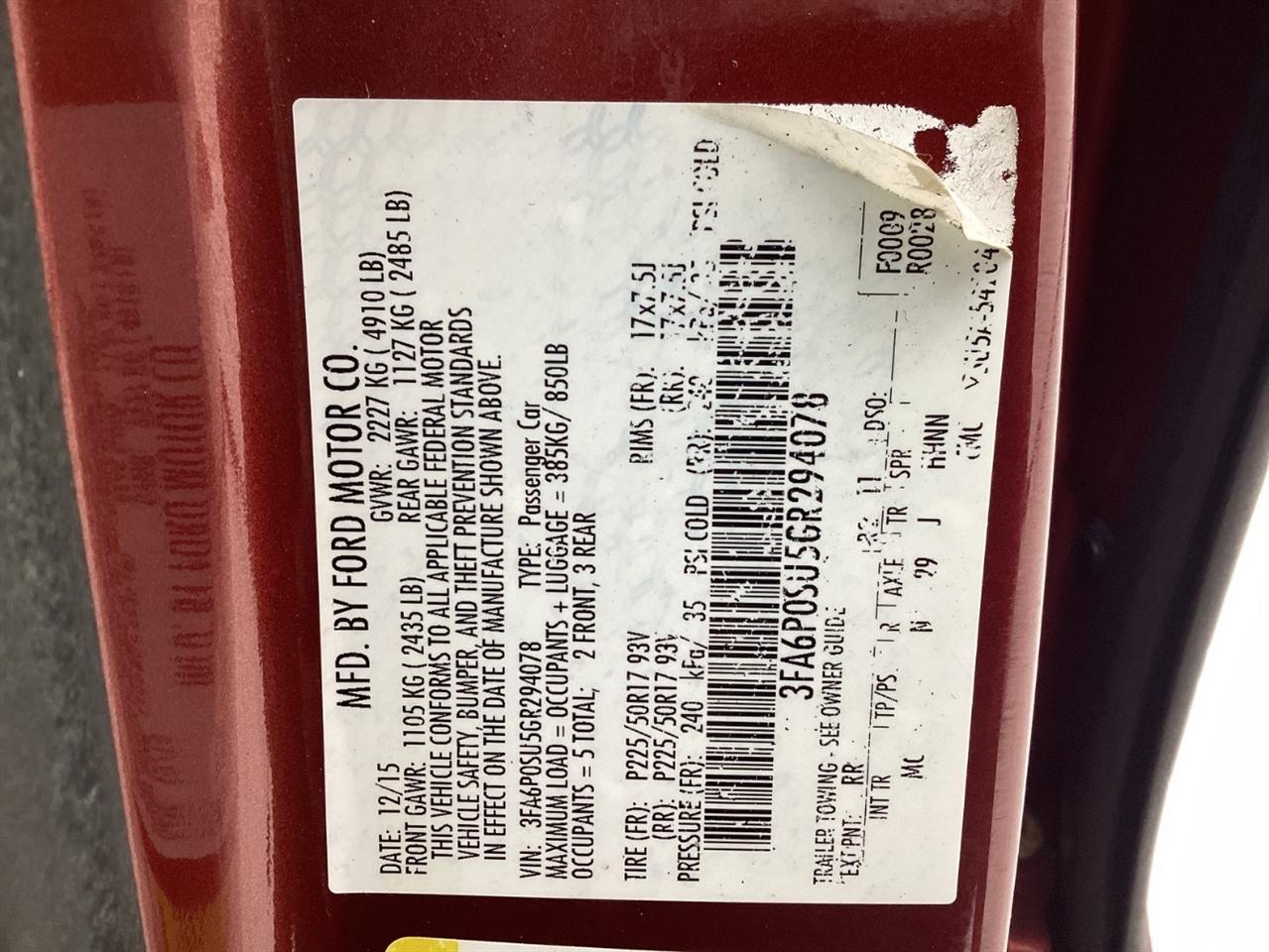 Ford Fusion Energi 4dr Sdn Titanium 2016