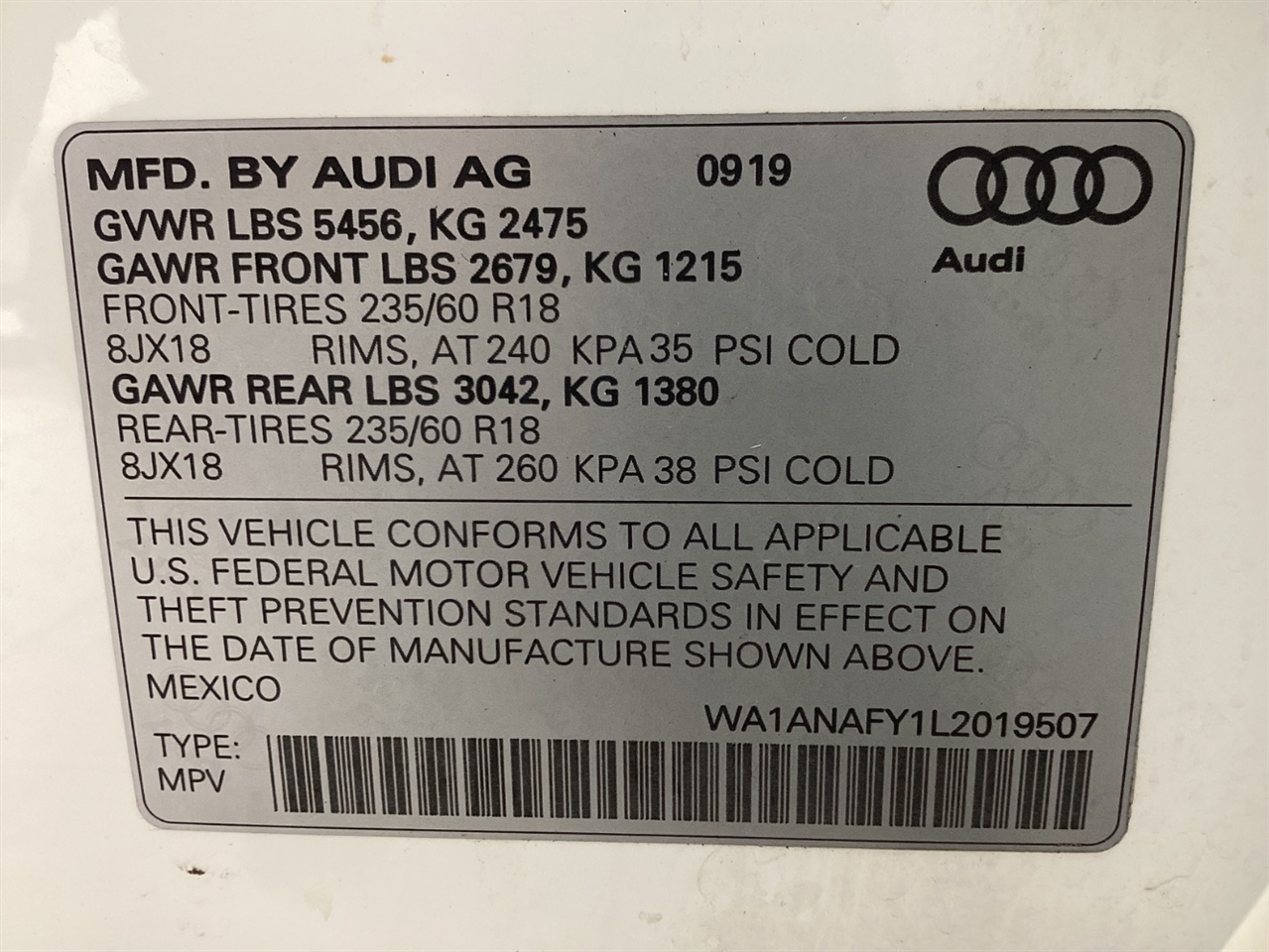 Audi Q5 Titanium Premium 45 TFSI quattro 2020