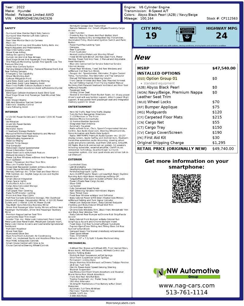 Hyundai Palisade Limited AWD 2022