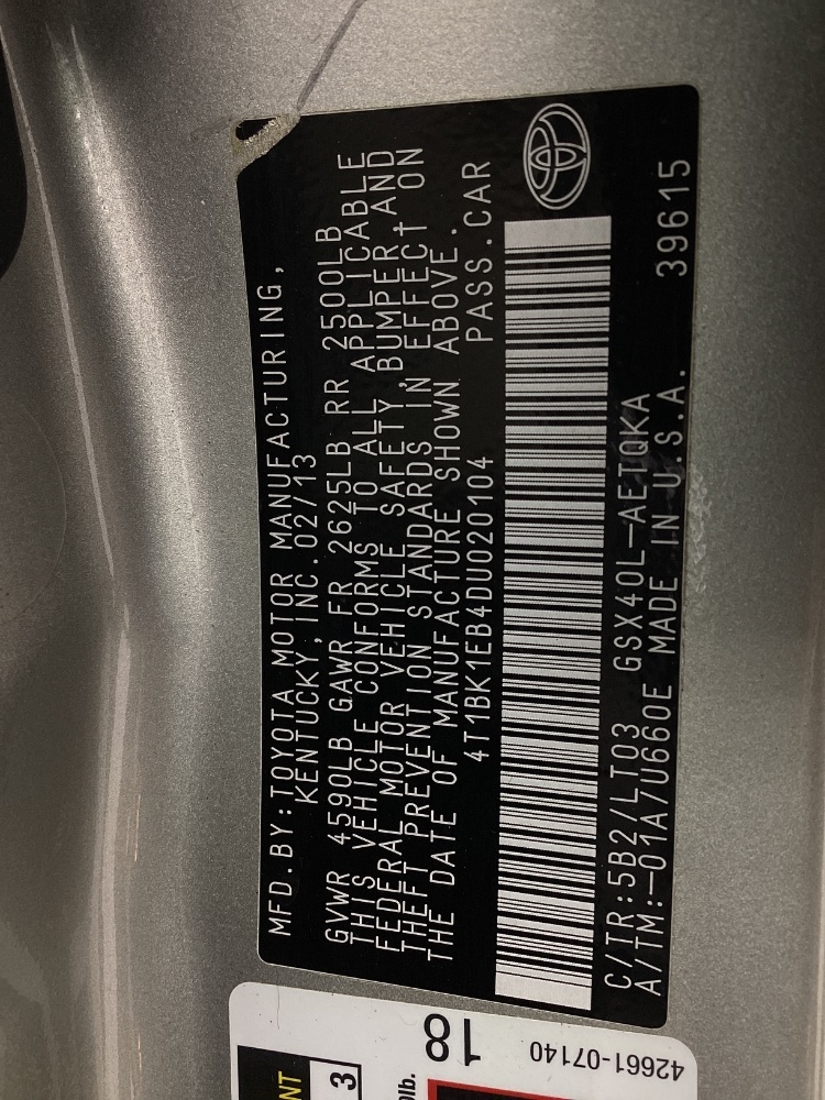 Toyota Avalon 4dr Sdn XLE Premium (Natl) 2013