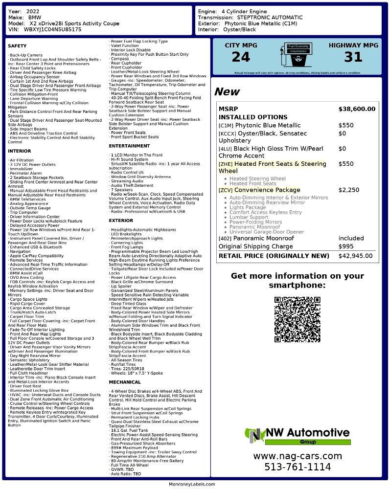 BMW X2 xDrive28i Sports Activity Coupe 2022