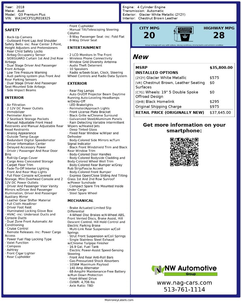 Audi Q3 2.0 TFSI Sport Premium Plus FWD 2018