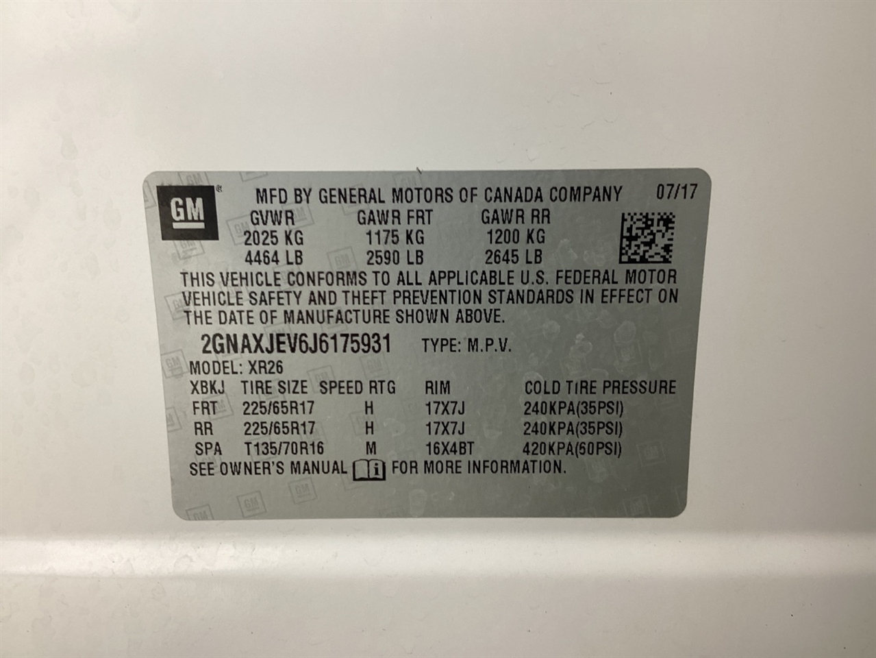 Chevrolet Equinox FWD 4dr LT w/1LT 2018