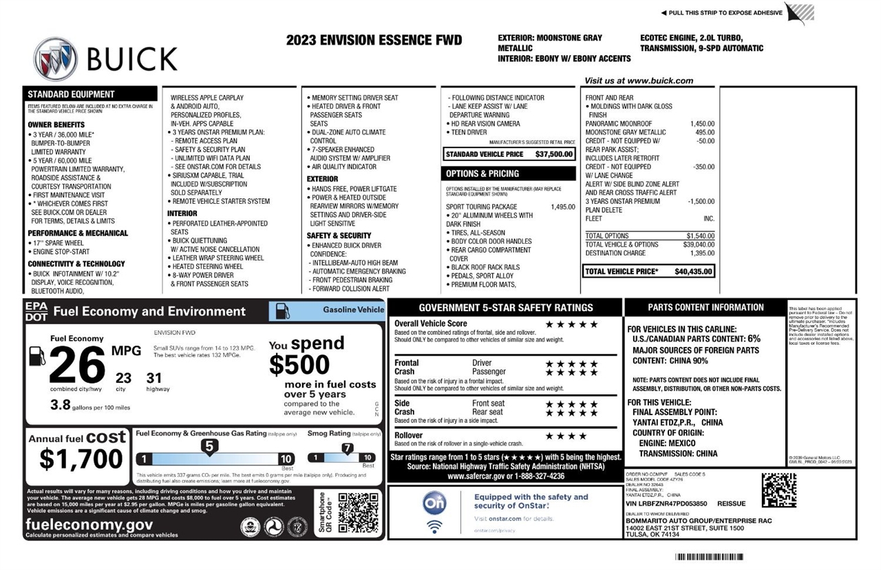 Buick Envision FWD 4dr Essence 2023