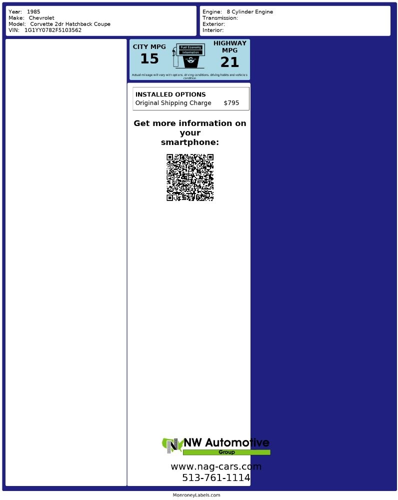 Chevrolet Corvette  1985