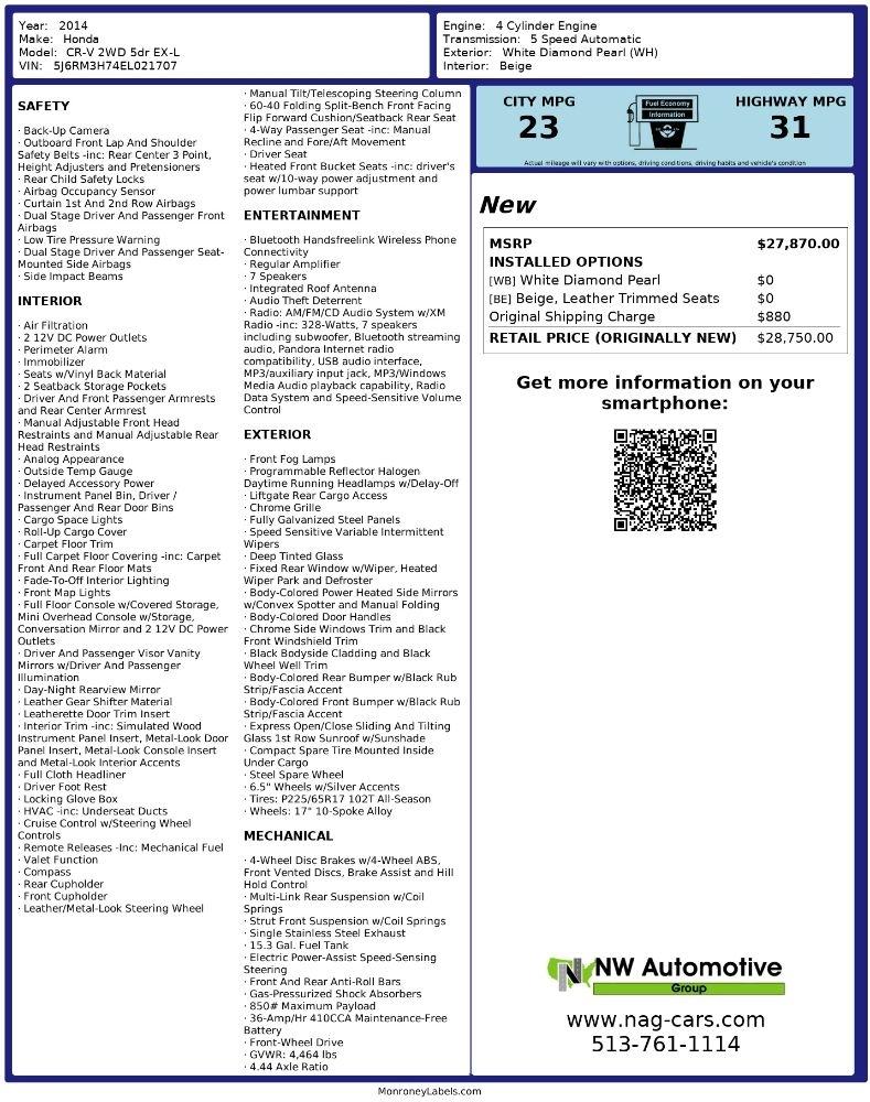 Honda CR-V 2WD 5dr EX-L 2014