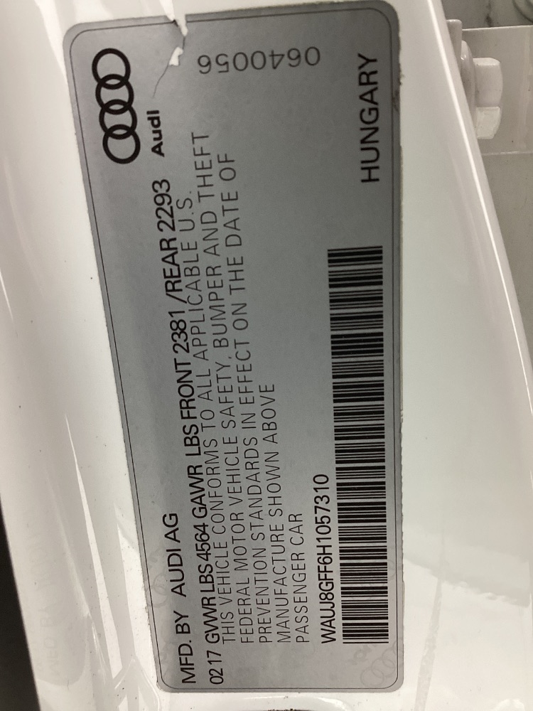 Audi A3 Sedan 2.0 TFSI Premium Plus quattro AWD 2017